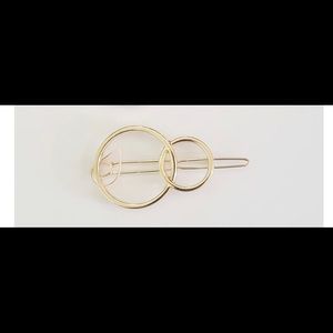 💙3/$20💙Gold tone double circle hair barrette